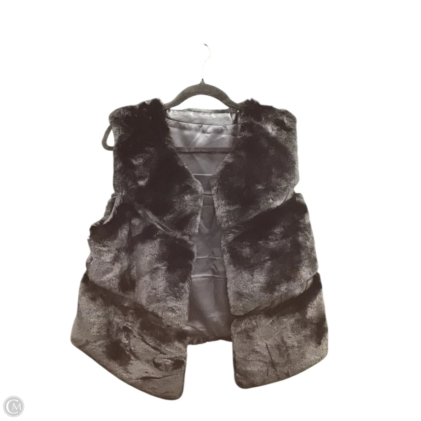 Vest Faux Fur & Sherpa By Clothes Mentor In Black, Size: L