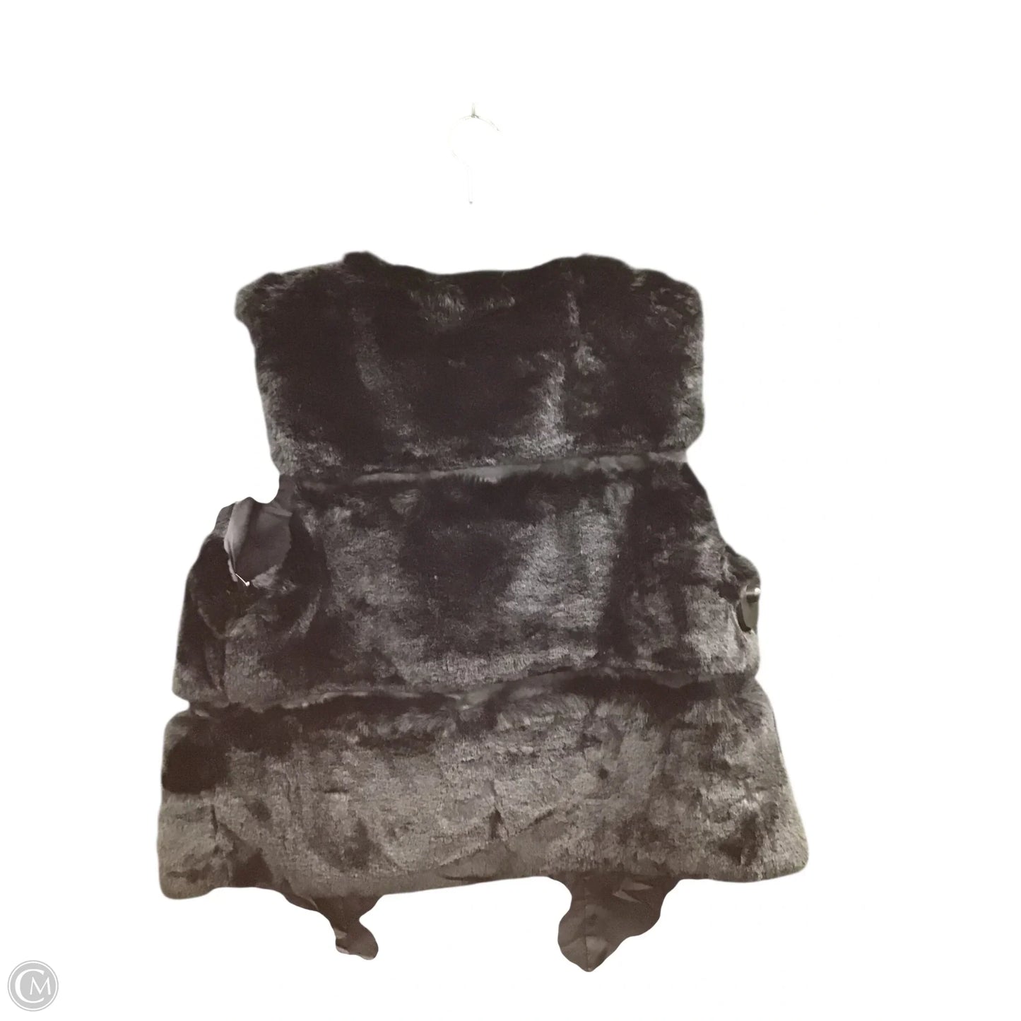Vest Faux Fur & Sherpa By Clothes Mentor In Black, Size: L