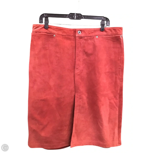 Skirt Midi By Gap In Orange, Size: 16