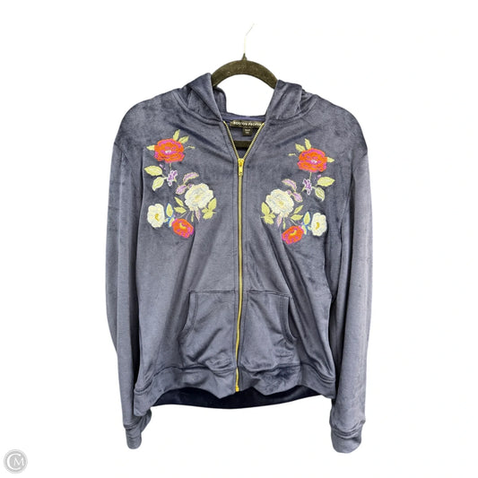Jacket Fleece By Boston Proper In Floral Print, Size: M
