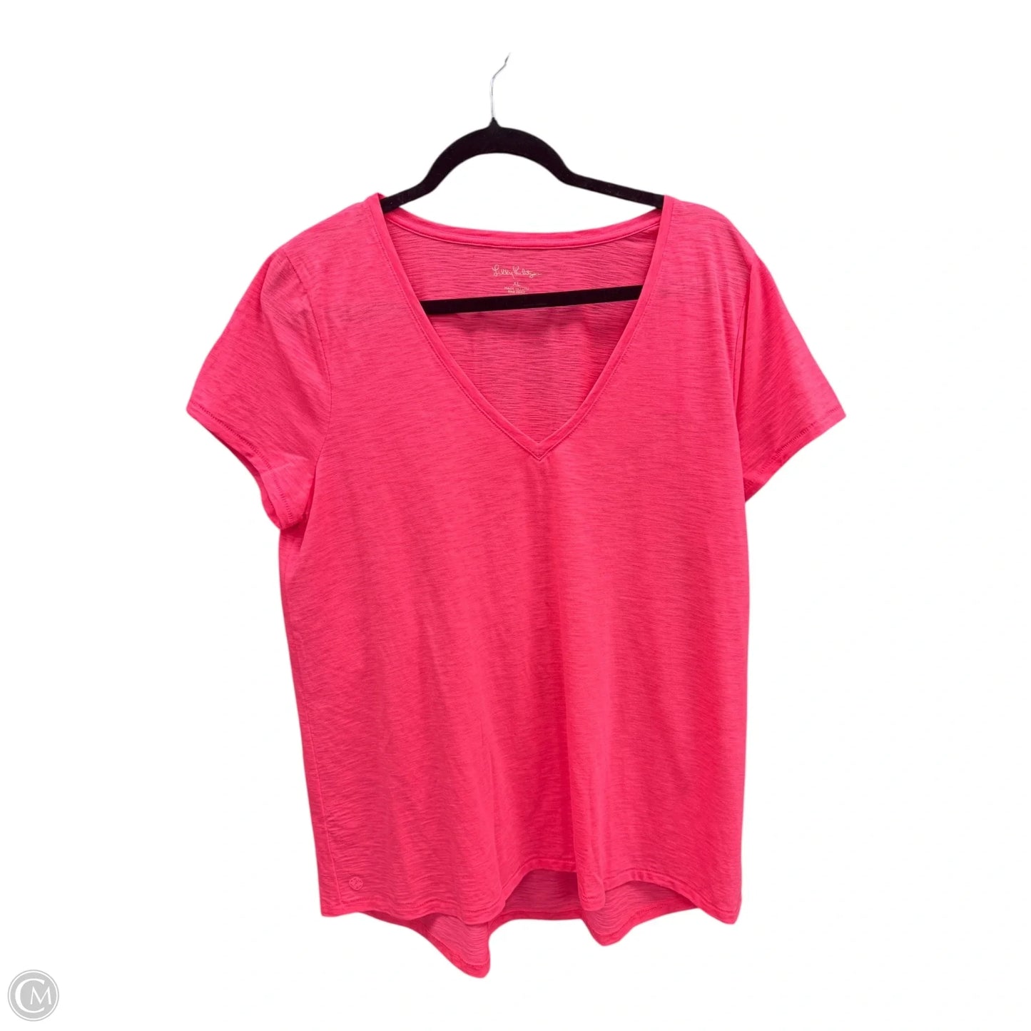 Top Short Sleeve Designer By Lilly Pulitzer In Coral, Size: Xl