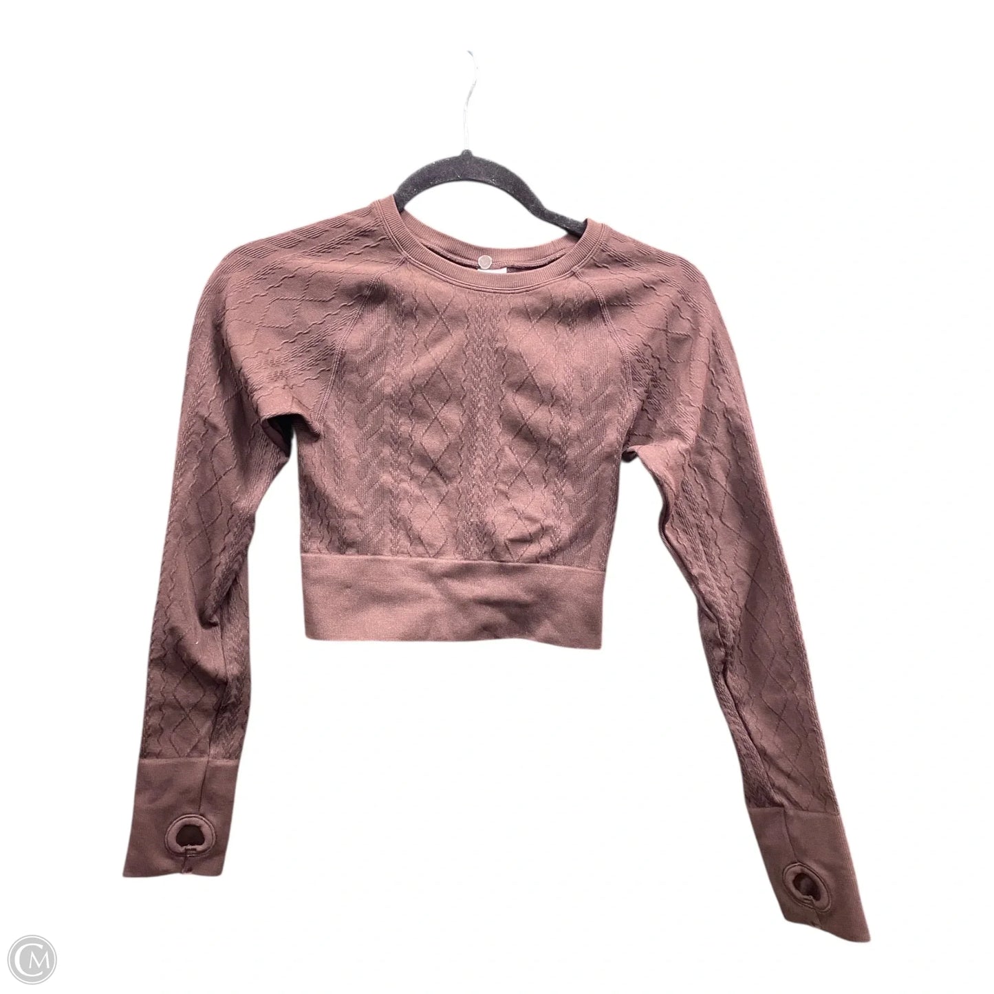 Athletic Top Long Sleeve Crewneck By Joy Lab In Brown, Size: M