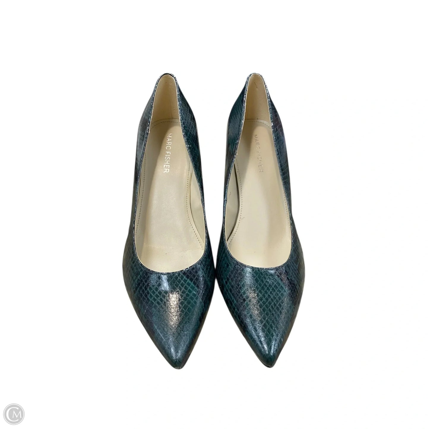 Shoes Heels Block By Marc Fisher In Black & Green, Size: 8