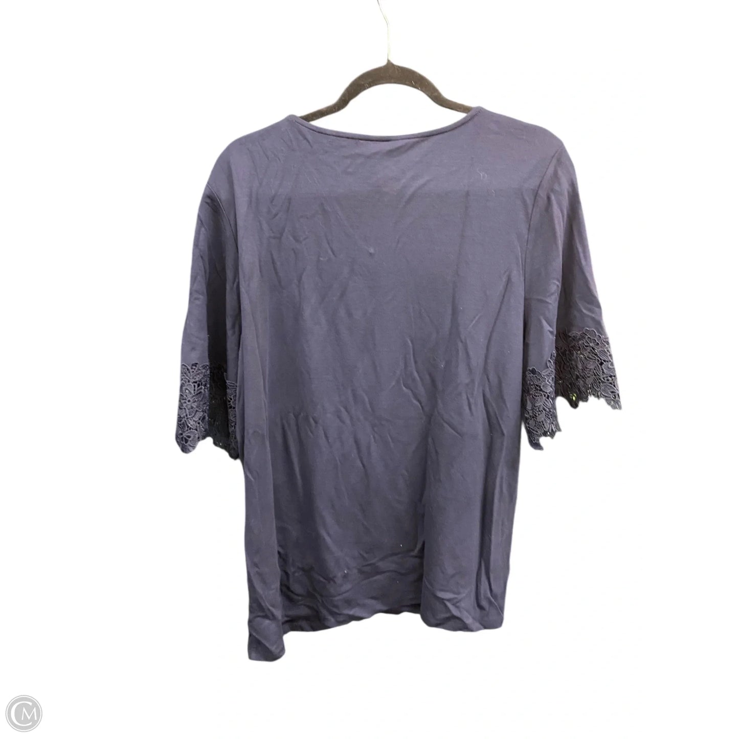 Top Short Sleeve By Ann Taylor In Navy, Size: Xl