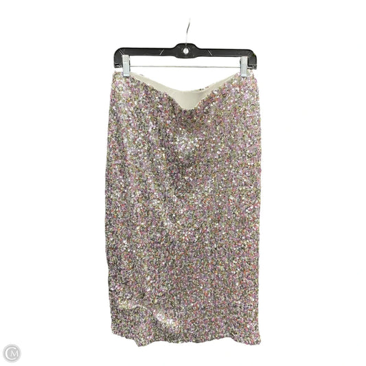 Skirt Midi By Clothes Mentor In Silver, Size: Xl