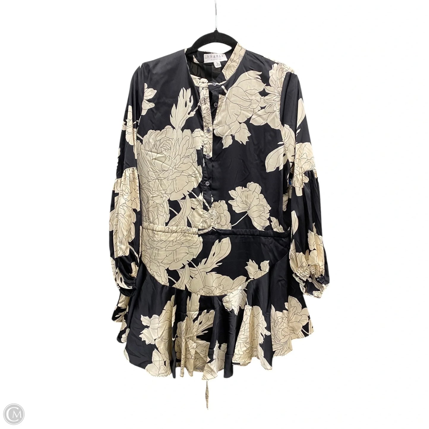 Dress Casual Short By Clothes Mentor In Black & Cream, Size: L