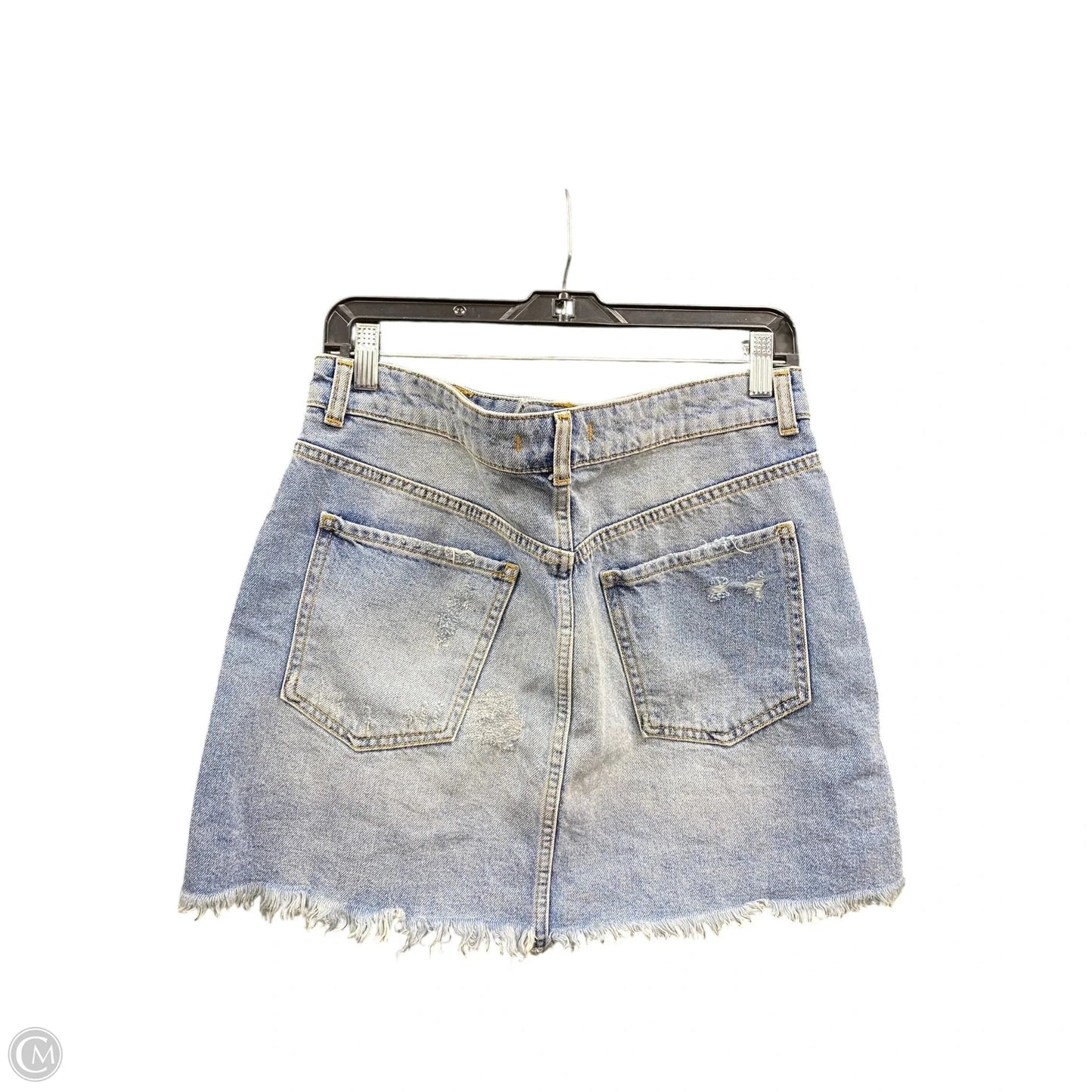 Skirt Mini & Short By Free People In Blue Denim, Size: 10