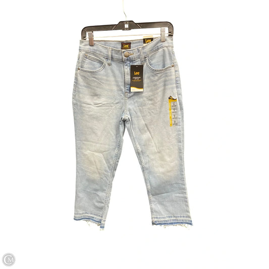 Jeans Cropped By Lee In Blue Denim, Size: 8