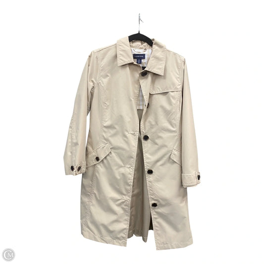 Coat Trench Coat By Lands End In Tan, Size: S