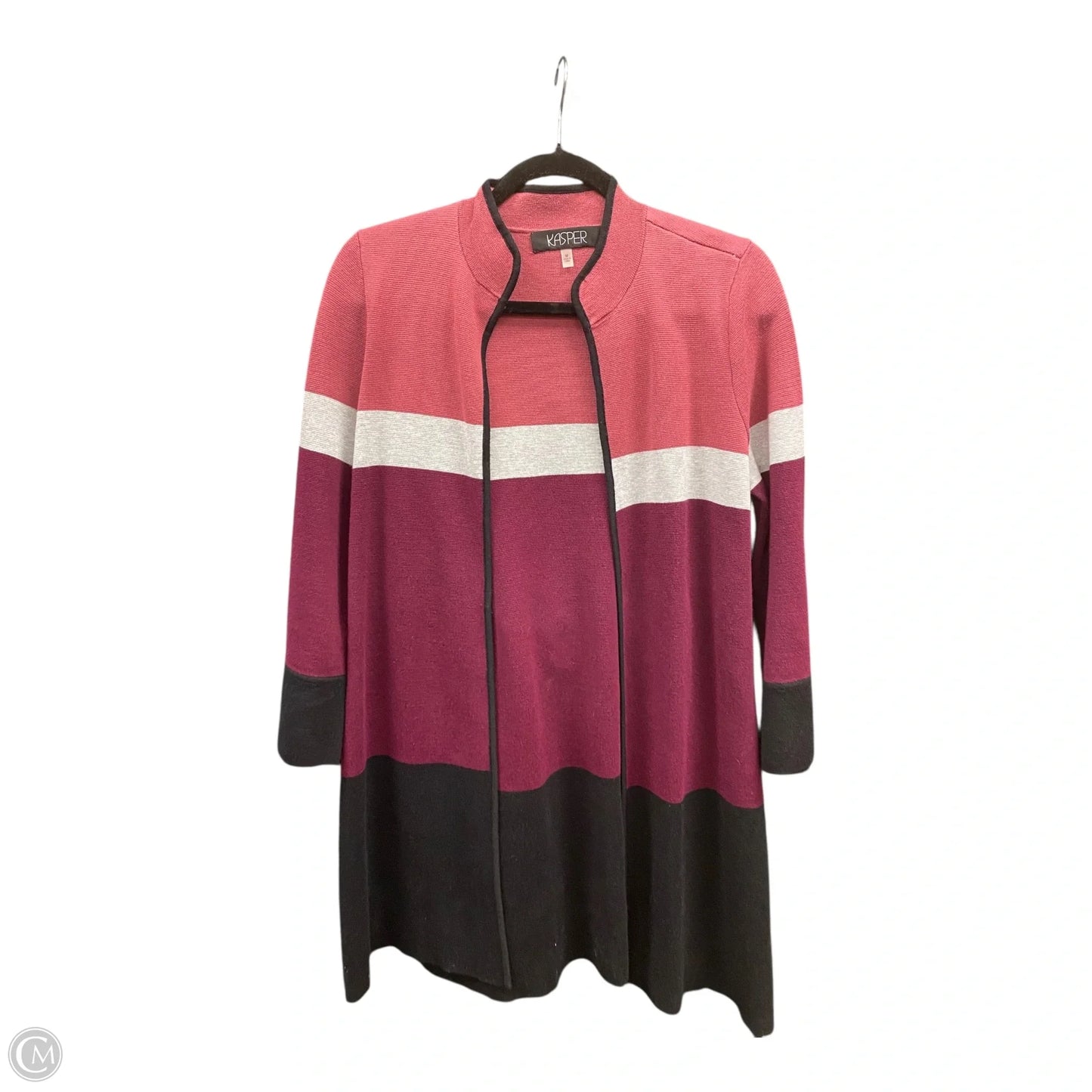 Sweater Cardigan By Kasper In Maroon, Size: M