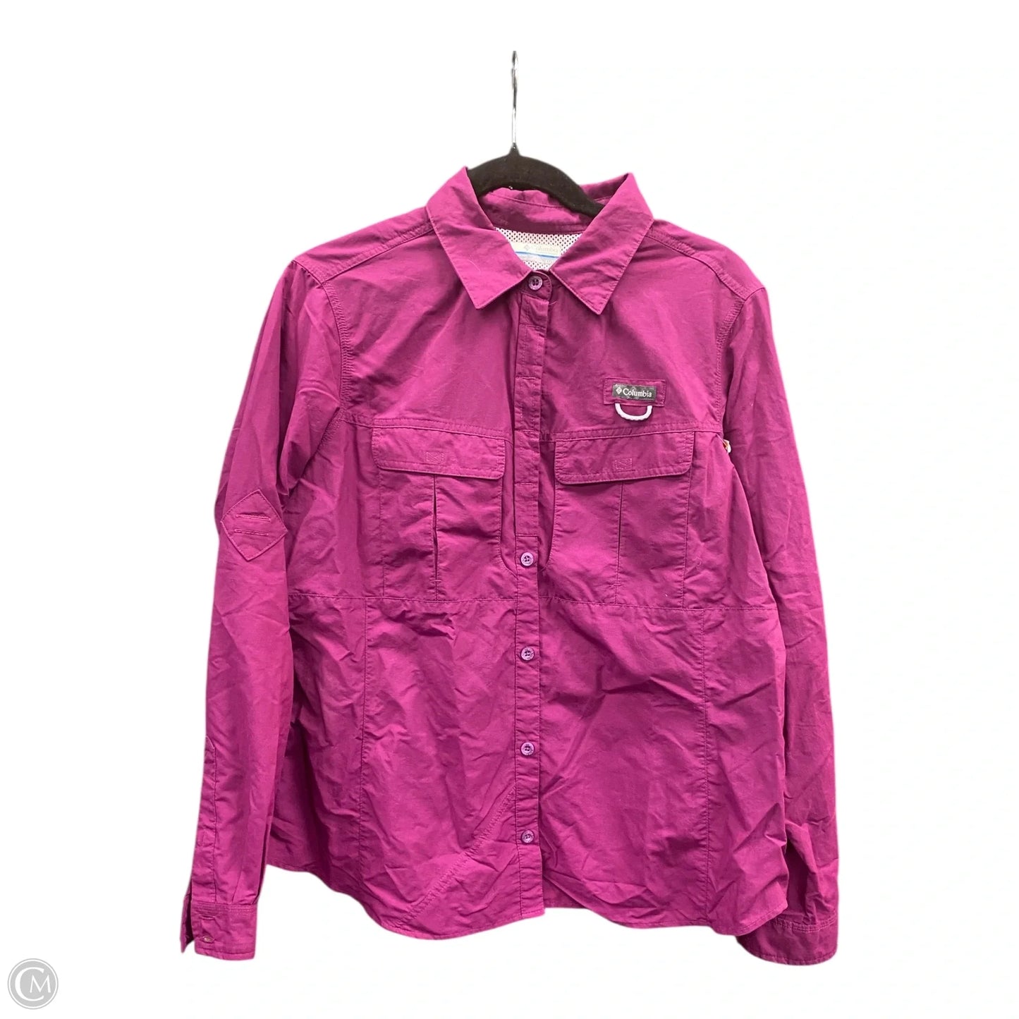 Blouse Long Sleeve By Columbia In Maroon, Size: Xl