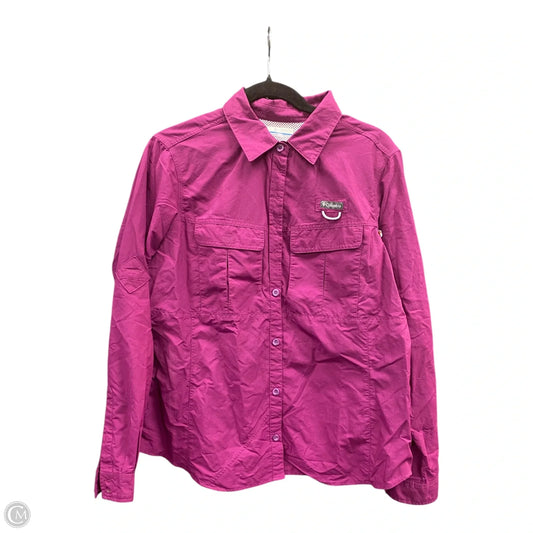 Blouse Long Sleeve By Columbia In Maroon, Size: Xl