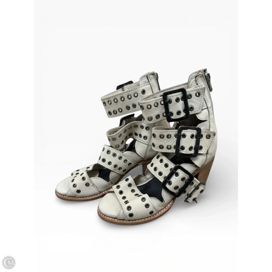 Boots Ankle Heels By Freebird In Cream, Size: 8