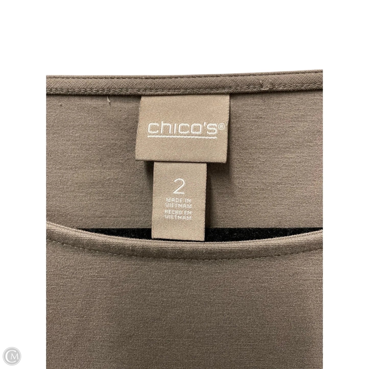 Top Long Sleeve By Chicos In Taupe, Size: L