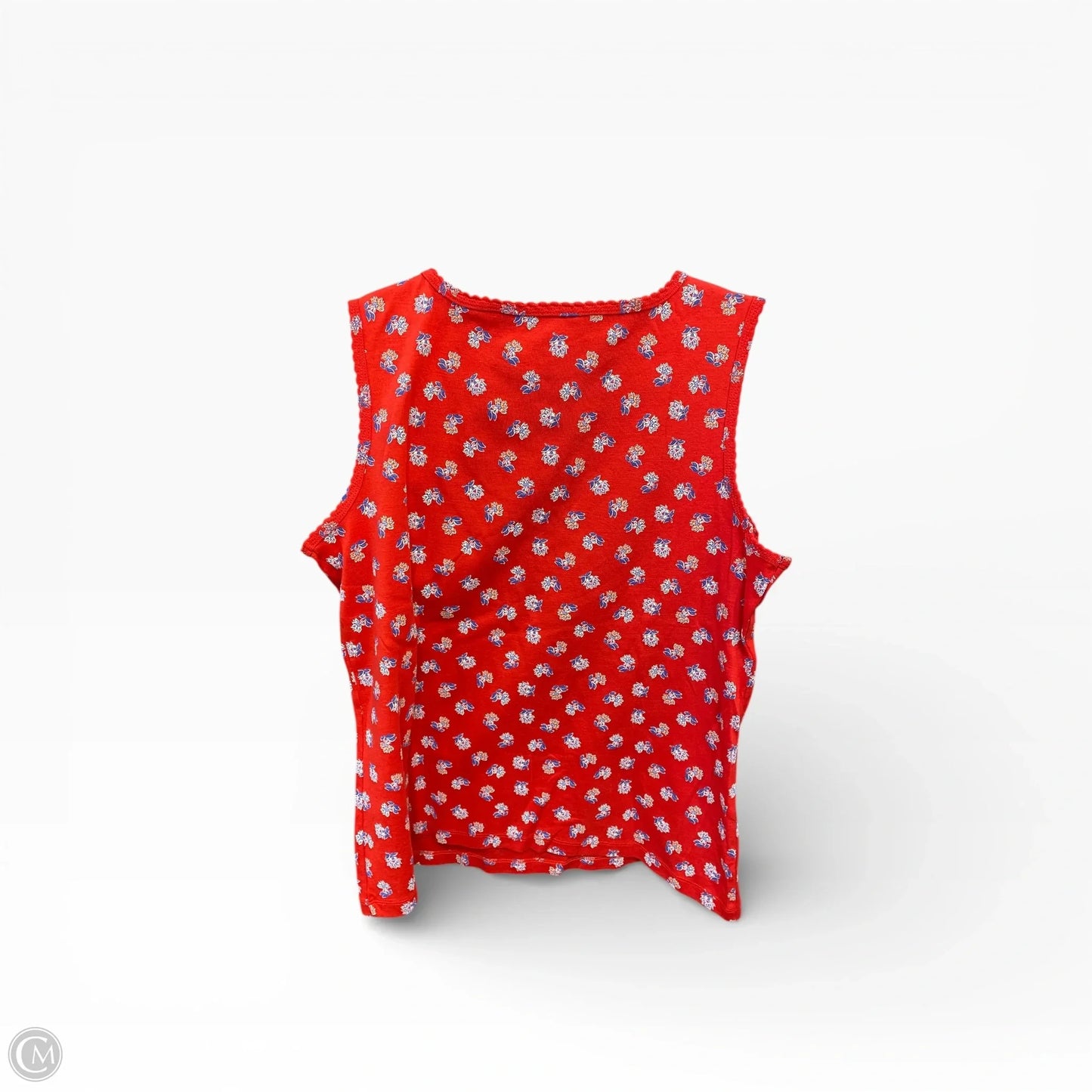 Top Sleeveless By Croft And Barrow In Blue & Red & White, Size: Lp
