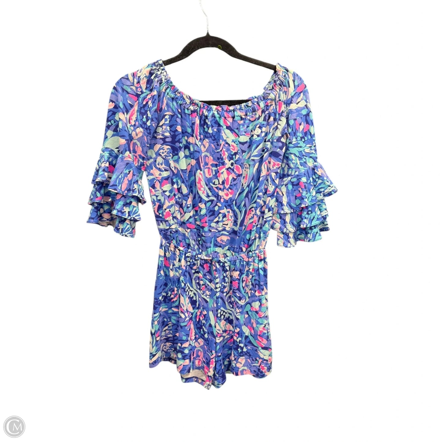 Romper Designer By Lilly Pulitzer In Blue & Pink, Size: Xxs