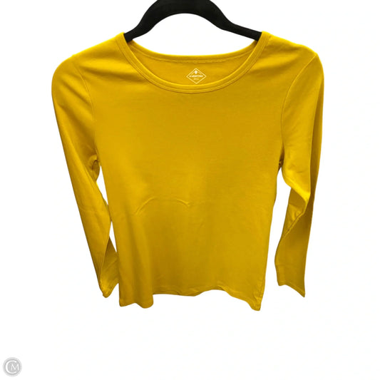 Top Long Sleeve Basic By Kim Rogers In Gold, Size: S