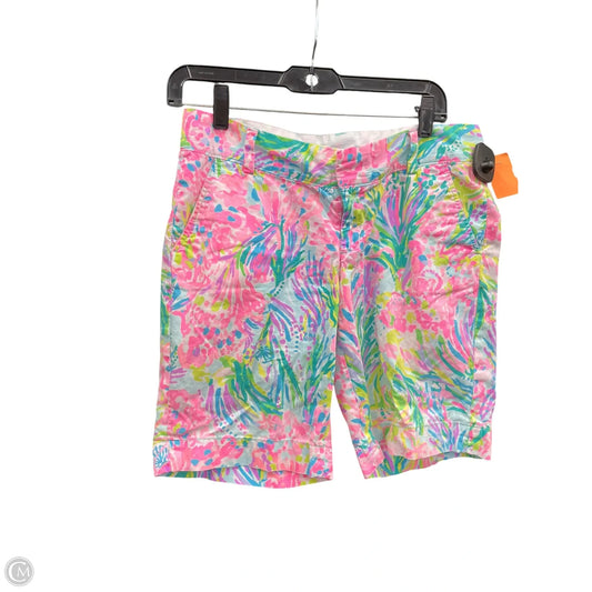 Shorts Designer By Lilly Pulitzer In Green & Pink, Size: 4
