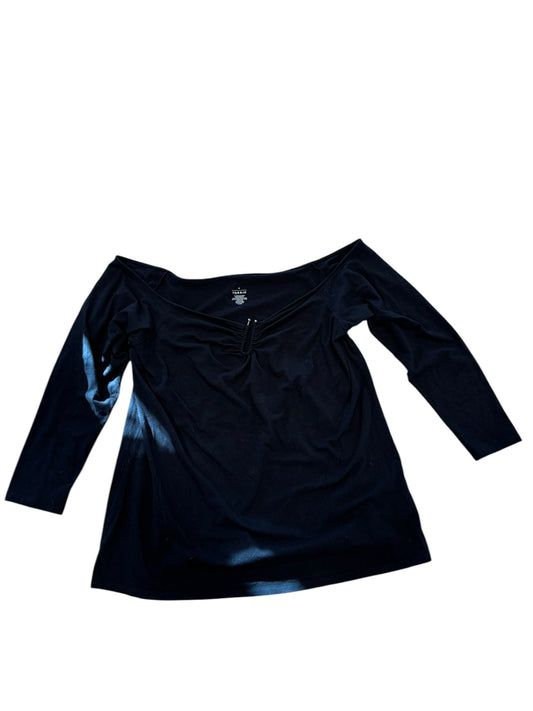 Top Long Sleeve By Clothes Mentor In Navy, Size: 2x