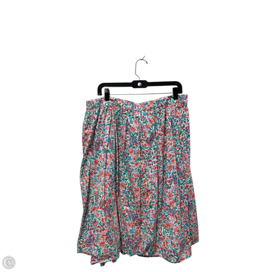 Skirt Midi By J. Crew In Floral Print, Size: Xl