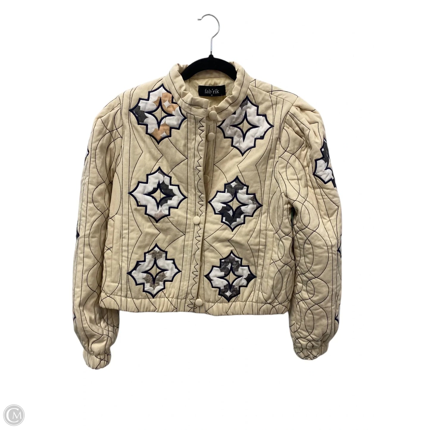 Jacket Other By Fabrik In Black & Tan, Size: M