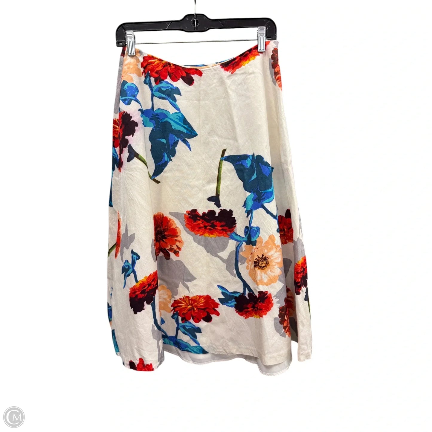 Skirt Midi By Banana Republic In Blue & Orange, Size: 4l