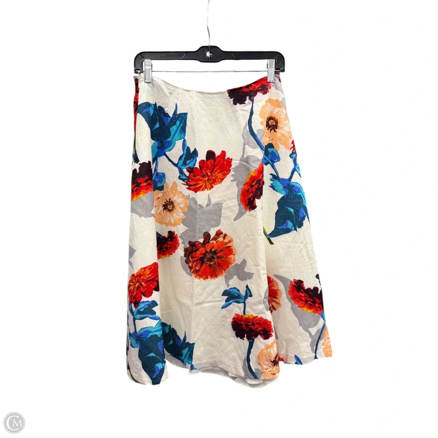 Skirt Midi By Banana Republic In Blue & Orange, Size: 4l