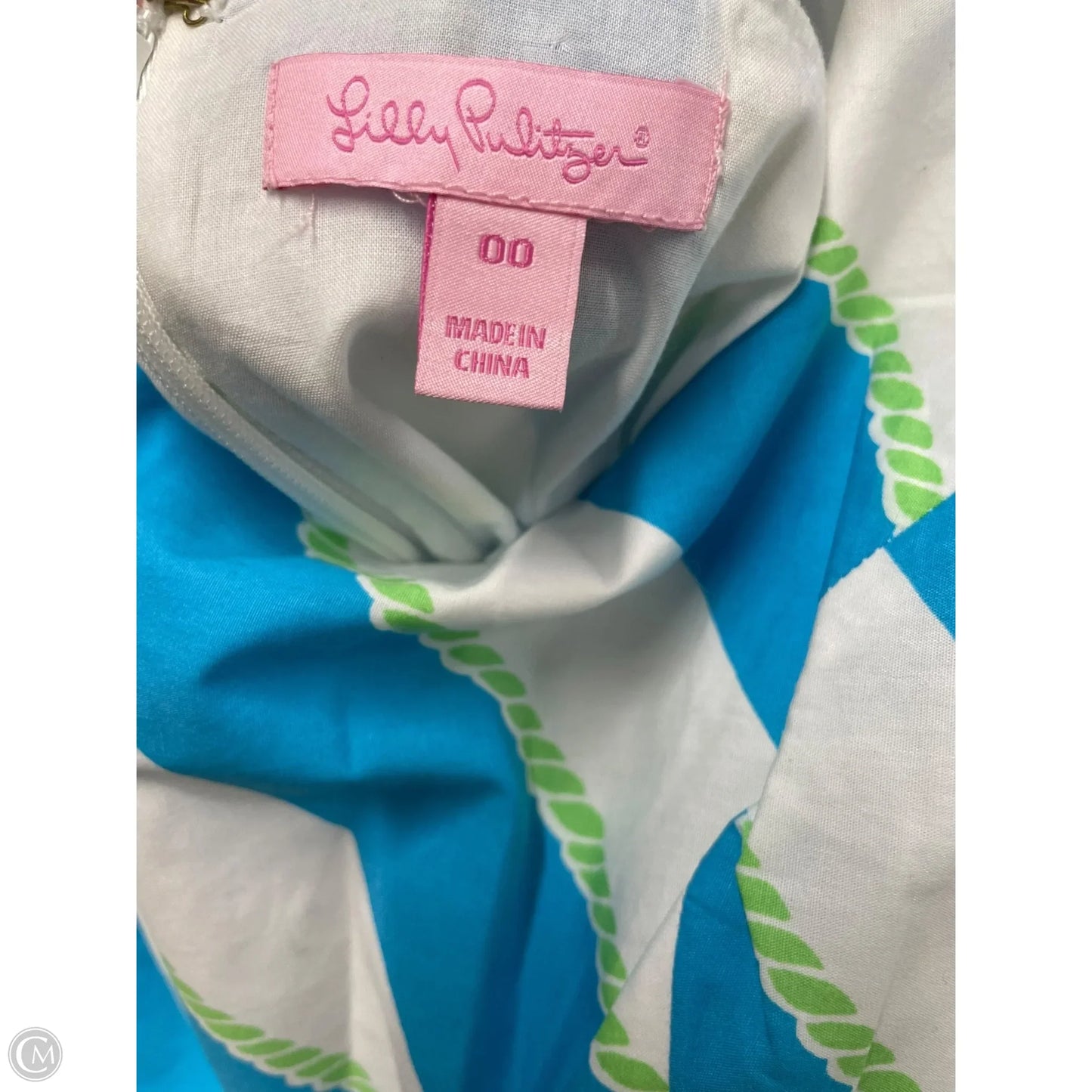Dress Designer By Lilly Pulitzer In Blue & Green, Size: Xxs