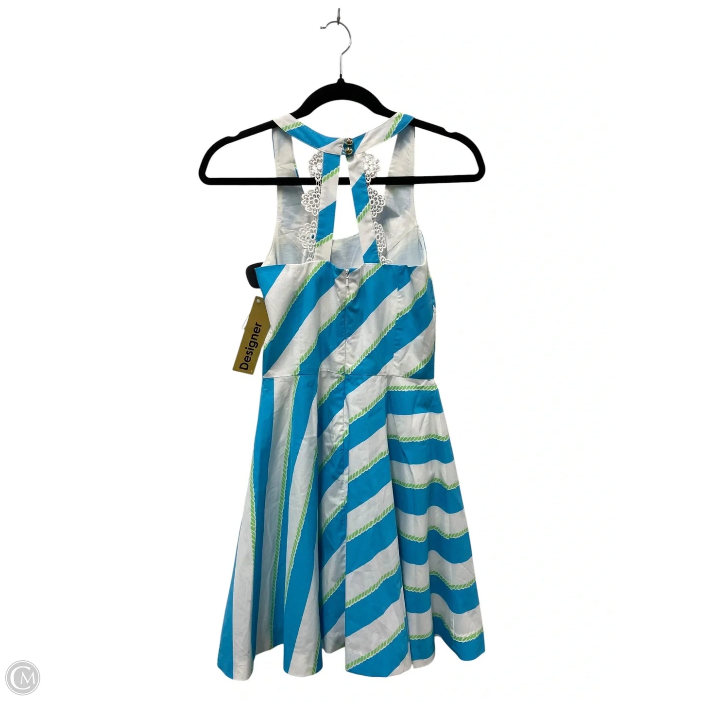 Dress Designer By Lilly Pulitzer In Blue & Green, Size: Xxs