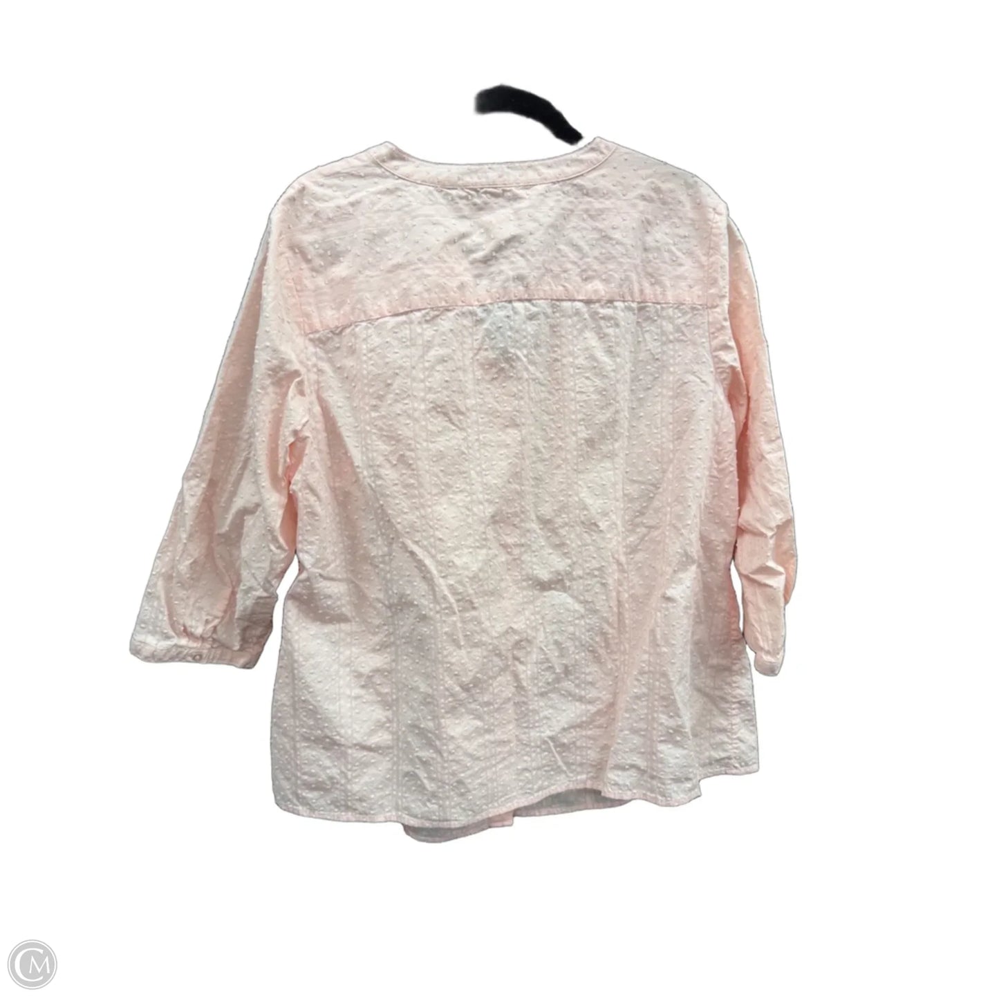 Blouse Long Sleeve By Talbots In Pink, Size: 2x