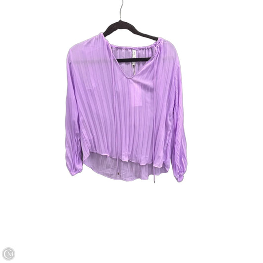 Blouse Long Sleeve By Mng In Purple, Size: Xxs