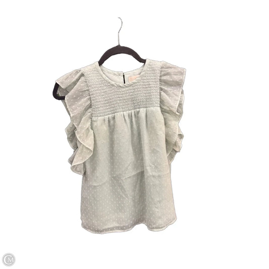 Blouse Short Sleeve By Loft In Green, Size: Xsp