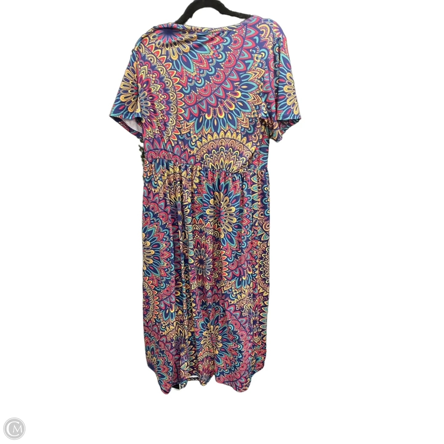 Dress Casual Maxi By Cme In Blue & Yellow, Size: Xl