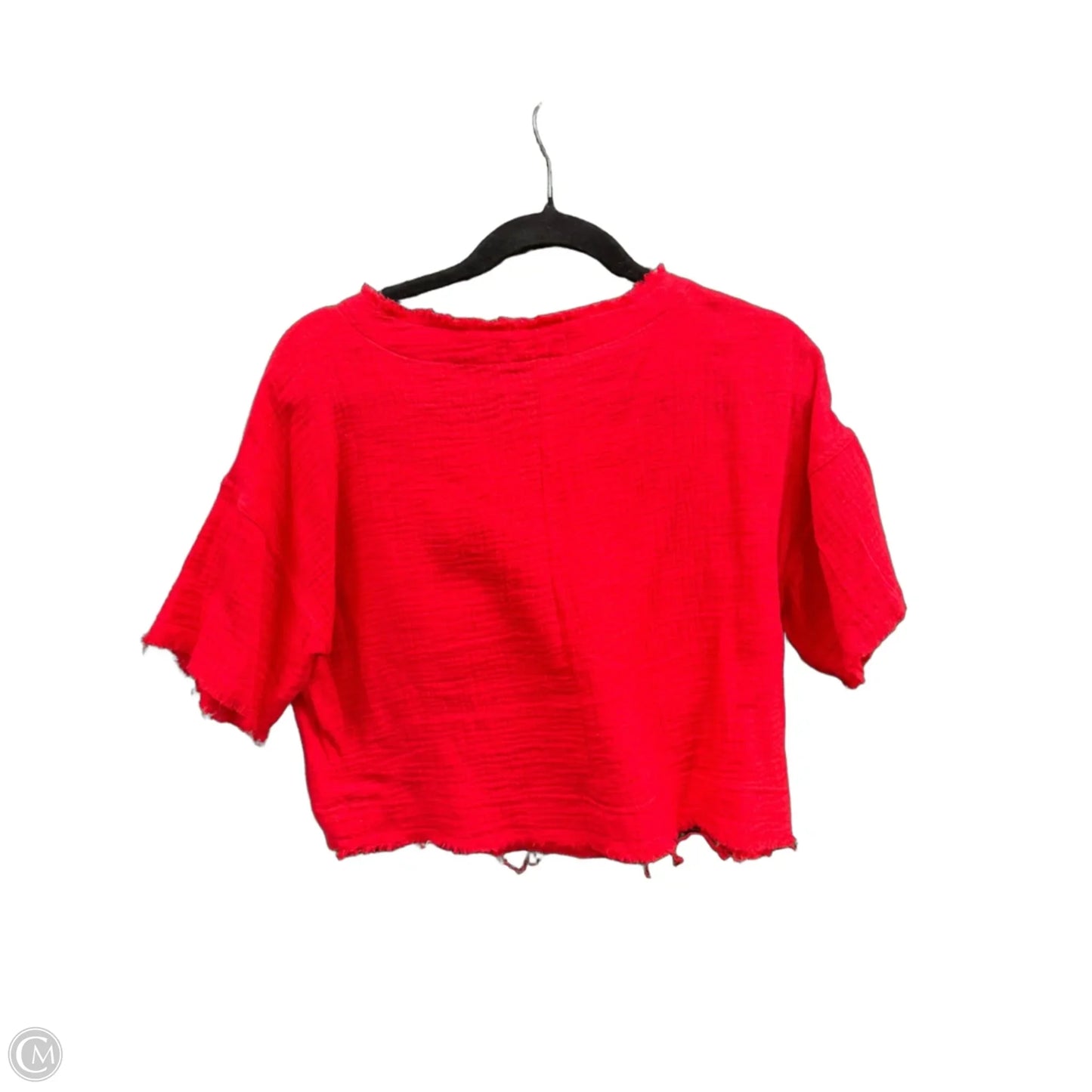 Top Short Sleeve By Vestique In Red, Size: M