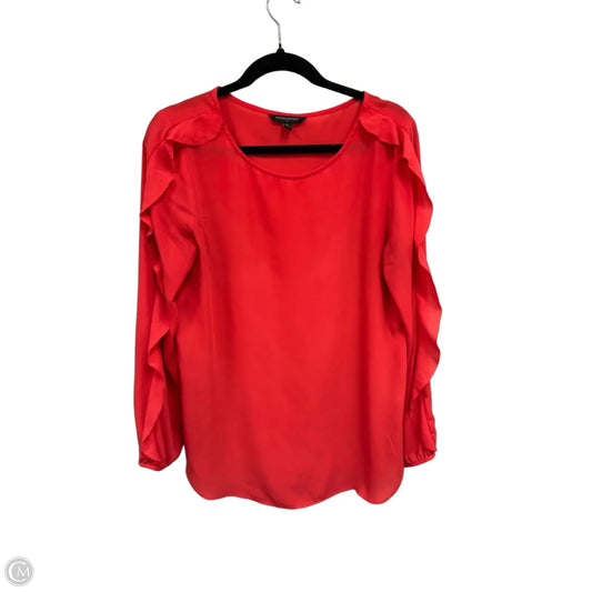 Blouse Long Sleeve By Banana Republic In Orange, Size: M