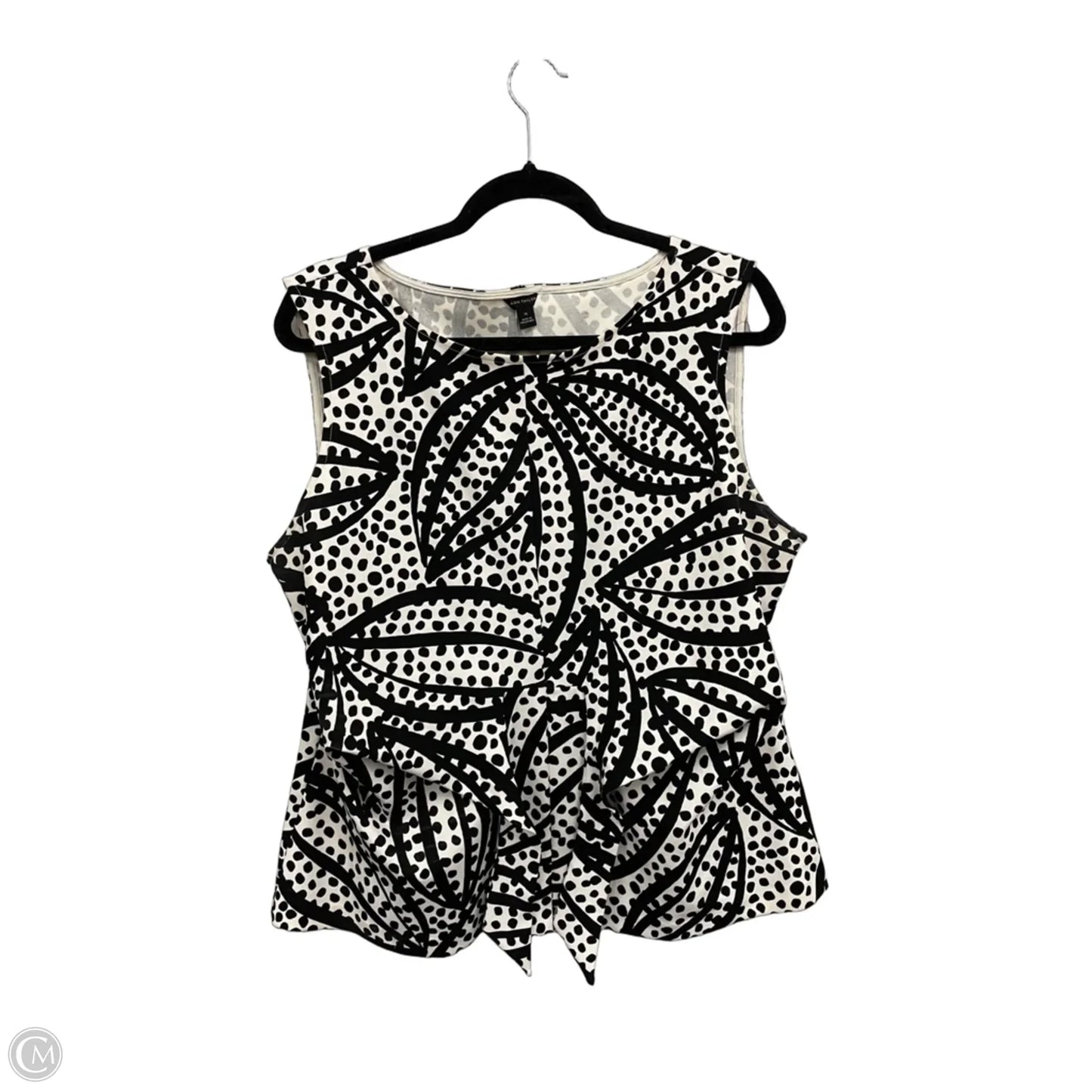 Top Sleeveless By Ann Taylor In Black & White, Size: Xl