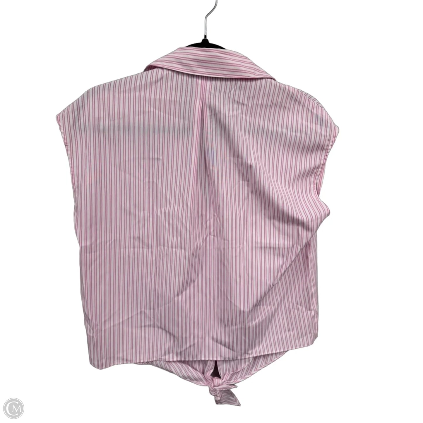 Blouse Sleeveless By Clothes Mentor In Pink & White, Size: S
