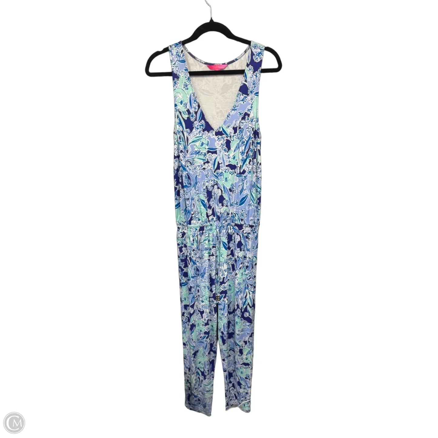 Jumpsuit Designer By Lilly Pulitzer In Blue & White, Size: M