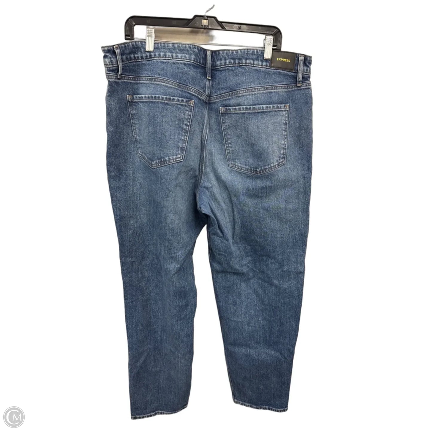 Jeans Straight By Express In Blue Denim, Size: 16