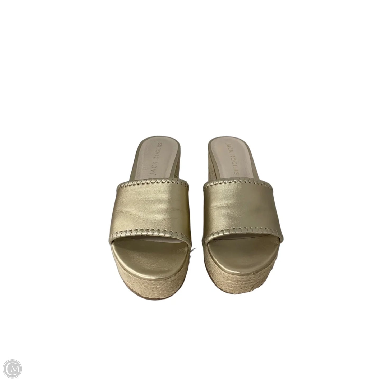 Sandals Heels Wedge By Jack Rogers In Gold, Size: 8.5