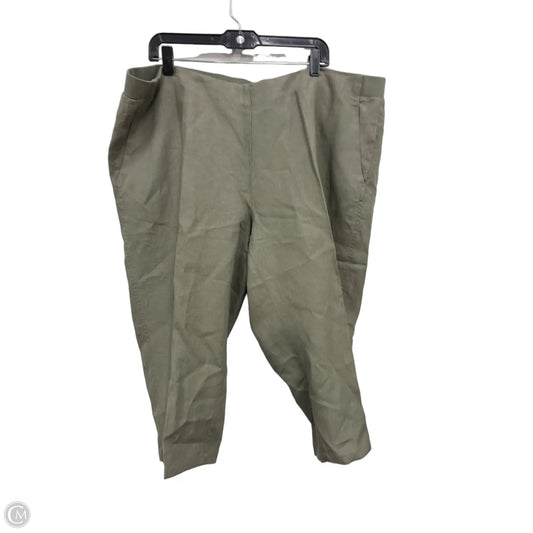 Pants Linen By J. Jill In Green, Size: 3x