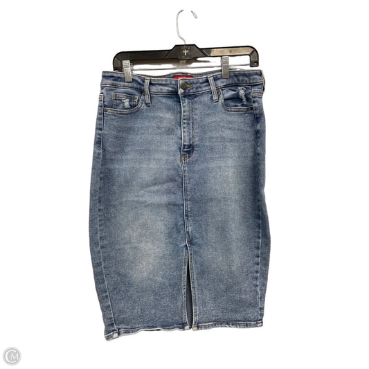 Skirt Midi By Guess In Blue Denim, Size: L