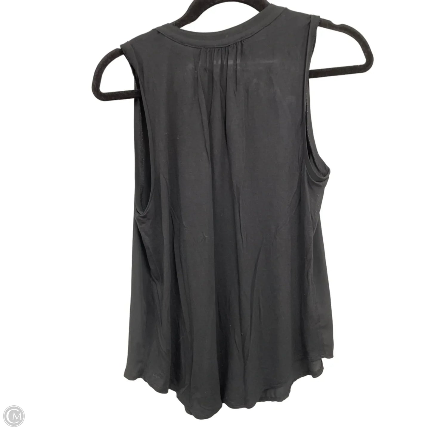 Blouse Sleeveless By Loft In Black, Size: S