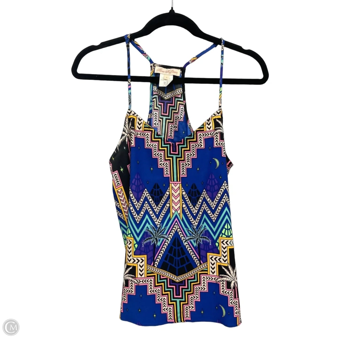Blouse Sleeveless By Clothes Mentor In Blue & Yellow, Size: S