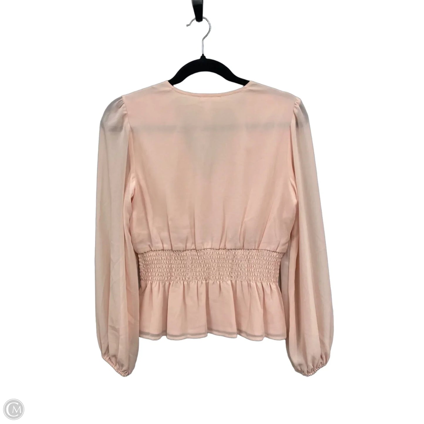 Blouse Long Sleeve By Leith In Pink, Size: Xs