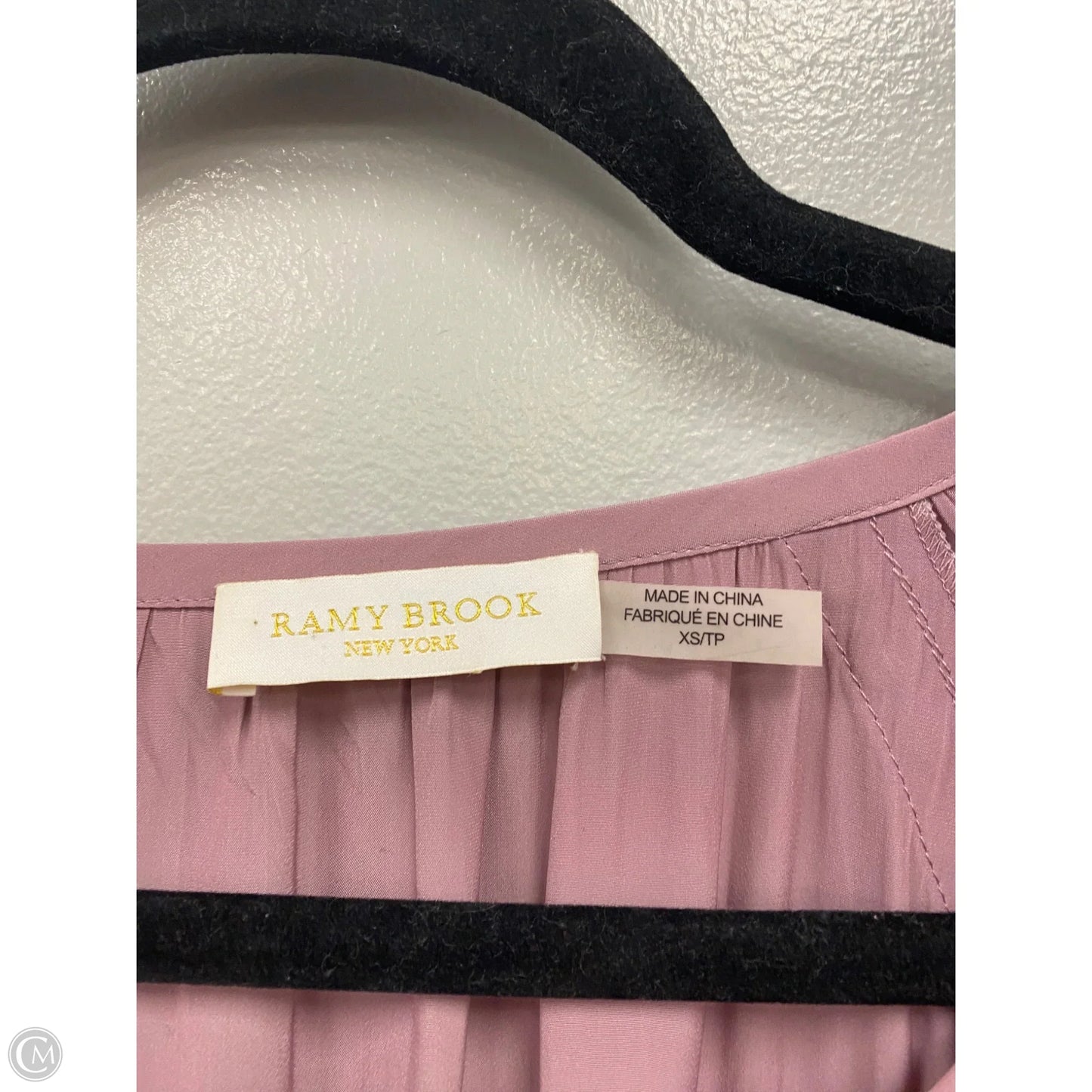 Blouse Long Sleeve By Ramy Brook In Pink & Silver, Size: Xs