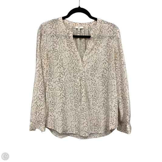 Blouse Long Sleeve By Joie In Grey & Pink, Size: Xs