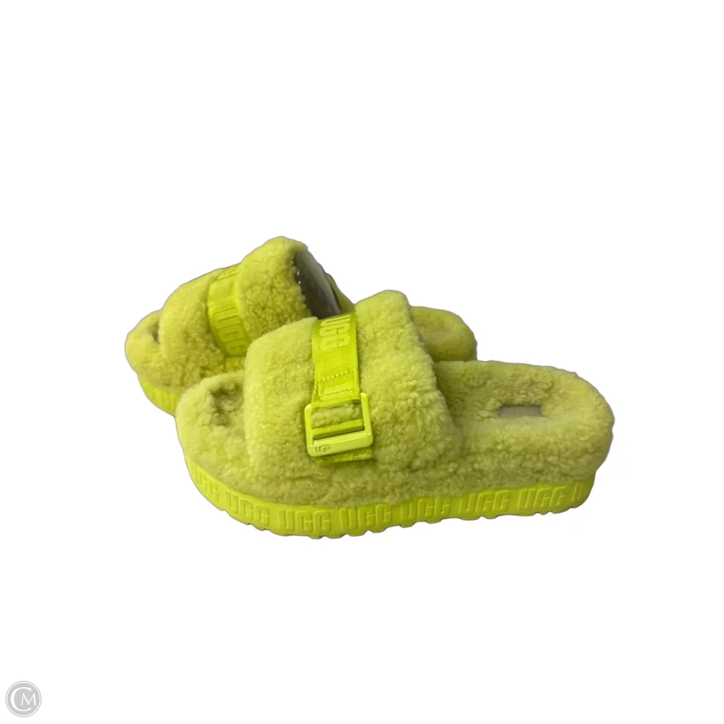 Shoes Designer By Ugg In Chartreuse, Size: 7