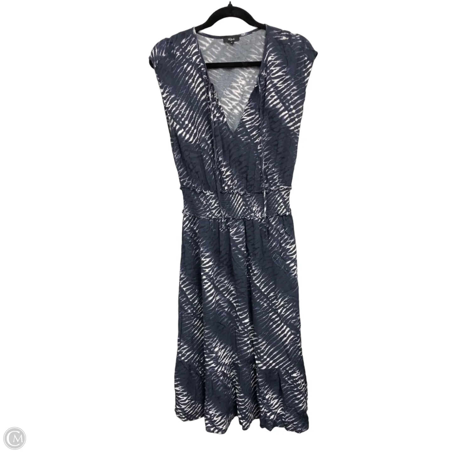 Dress Casual Midi By Rails In Blue & White, Size: M