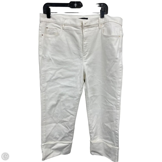 Jeans Wide Leg By Ann Taylor In White, Size: 14